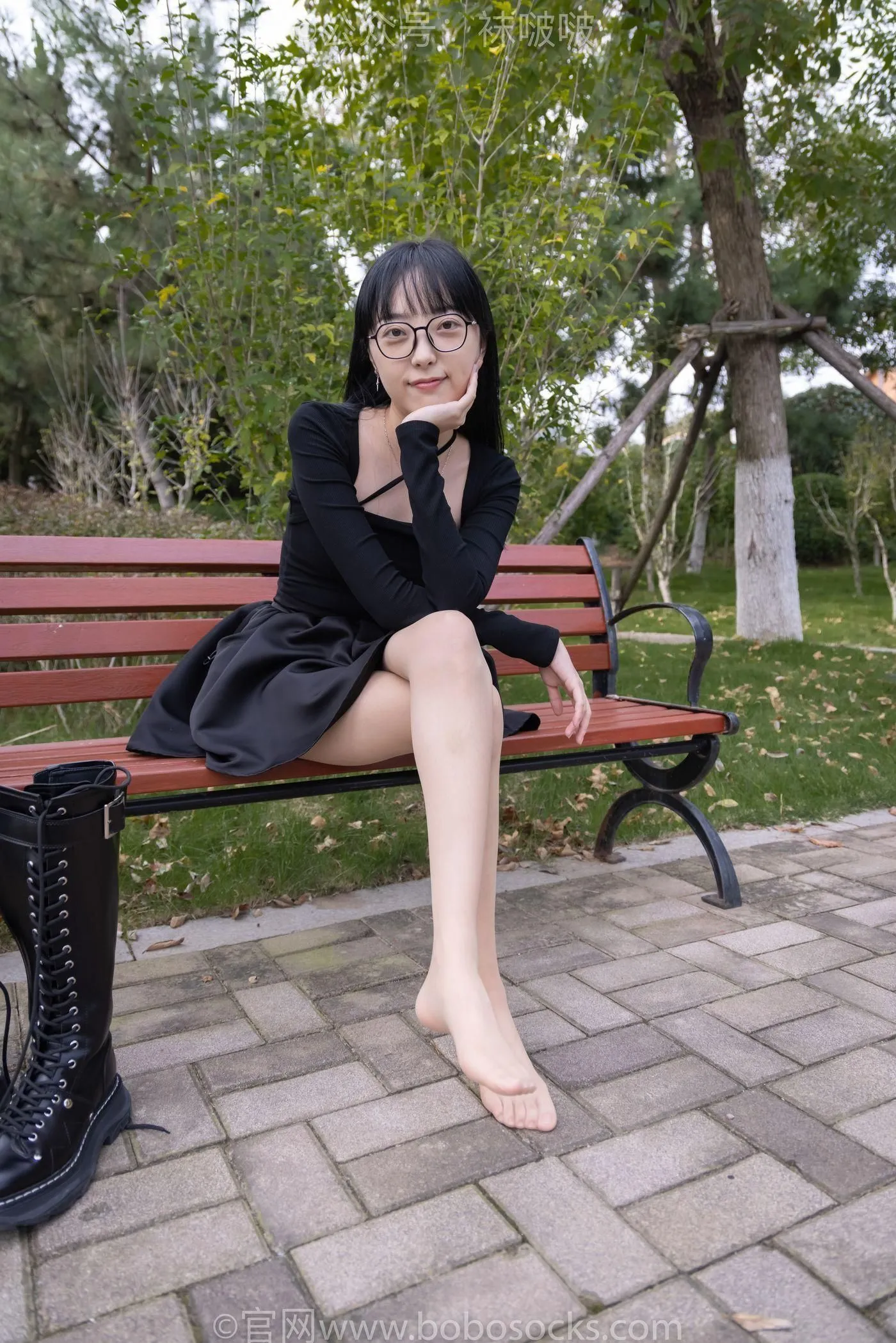 [BoBoSocks袜啵啵]NO.040 稚予-长靴、白棉袜、肉丝 [137P]插图8